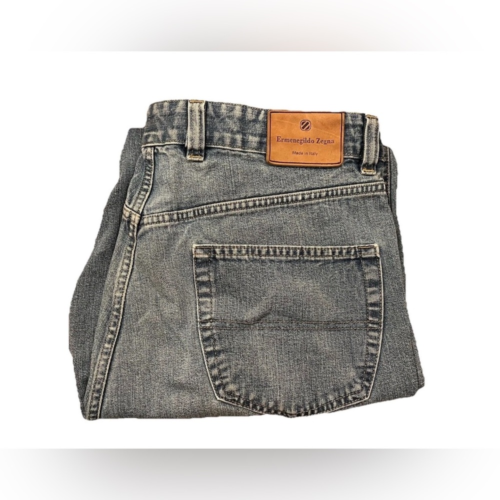 Ermenegildo Zegna Men's Blue‎ Jeans Size 38 Made in Italy Cotton Straight Leg